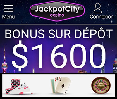 Jackpot City minimum 10 $/€ de dépôt