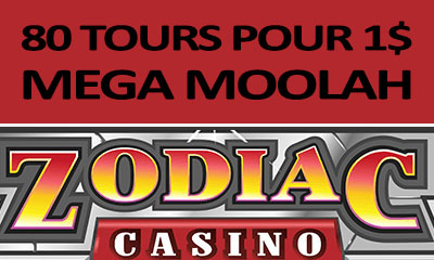 Zodiac Casino 80 tours gratuits