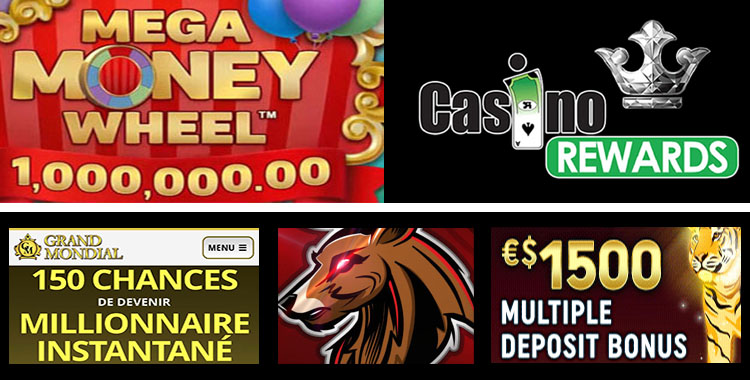 Tours gratuits Mega Money Wheel Jackpot chez Casino Rewards