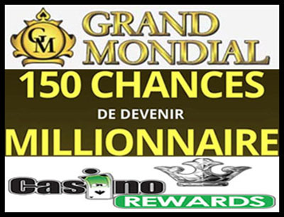 Grand Mondial bonus de 150 tours gratuits