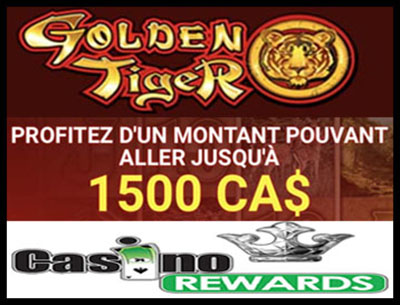 Bonus Mega Money Wheel de Golden Tiger chez Casino Rewards