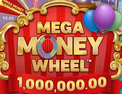Win the 1 million jackpot on Mega Money Wheel