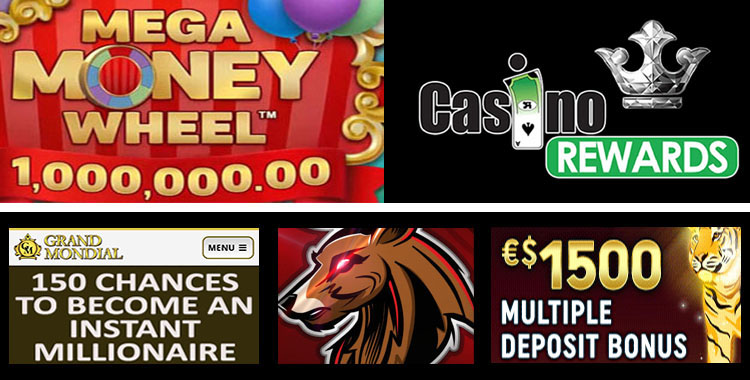 Mega Money Wheel jackpot free spins at Casino Rewards