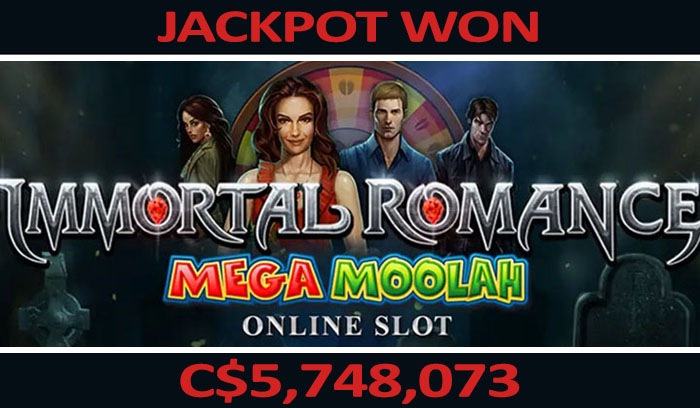 Big Jackpot Immortal Romance Mega Moolah of 5.74 million won in 2022